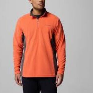 Columbia Men's Klamath Range™ II Half Zip Fleece Pullover Burnt Orange Gray Sz S